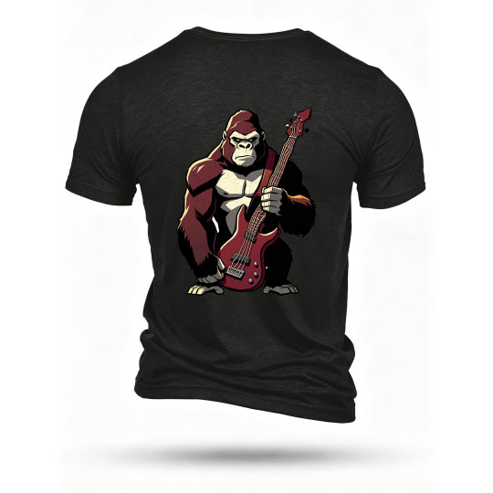 Black T-shirt, back print