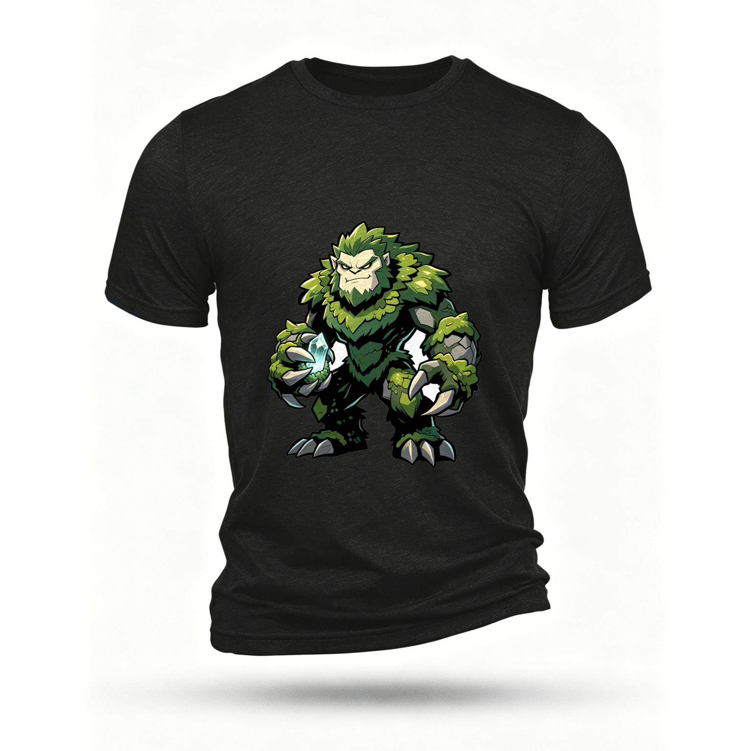 Black T-shirt, front print