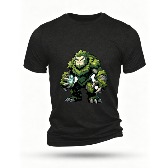 Black T-shirt, front print