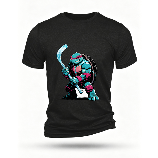 Black T-shirt, front print