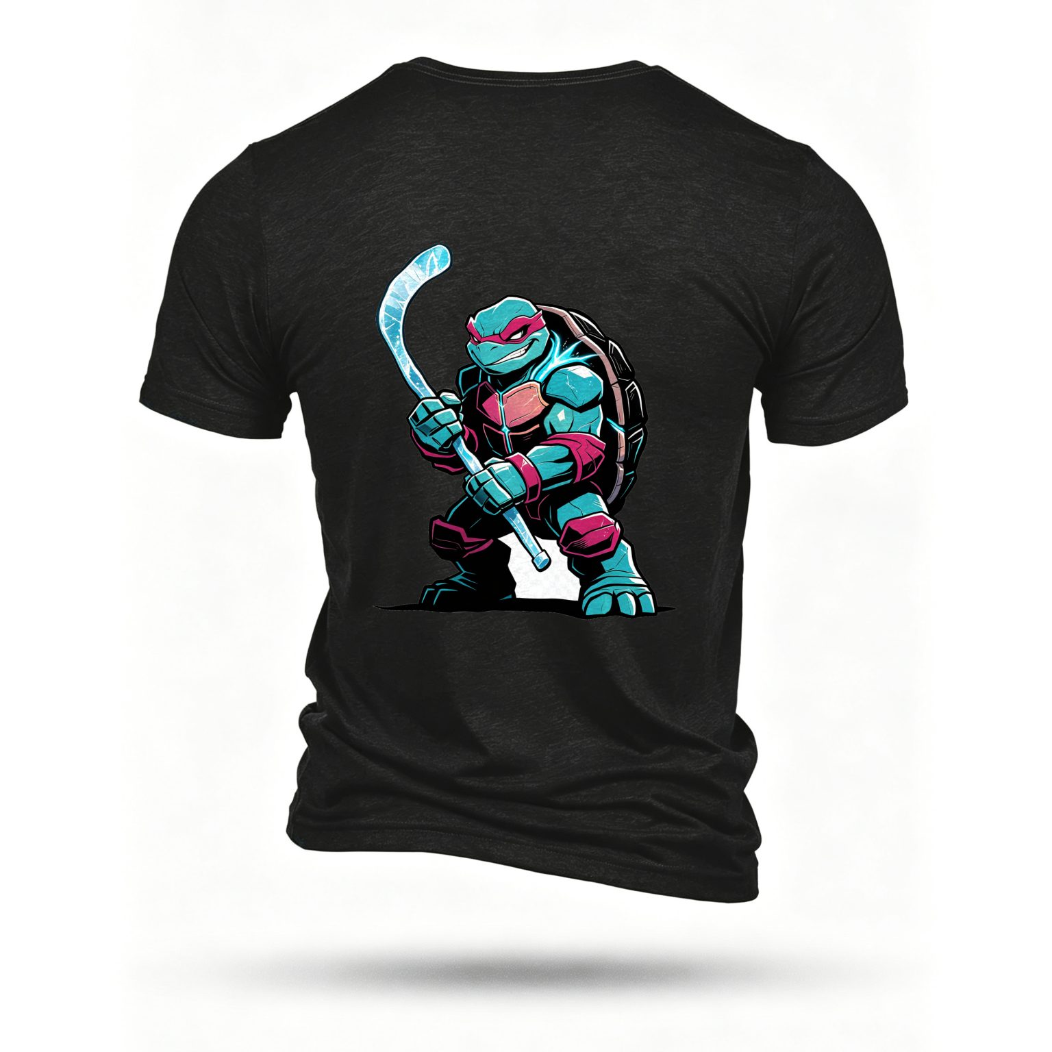 Black T-shirt, back print