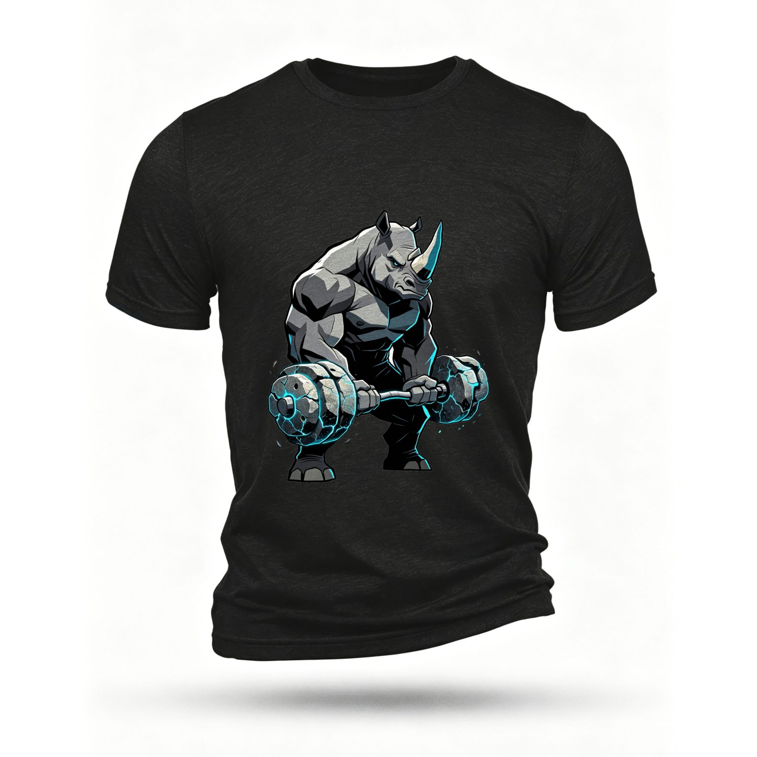 Black T-shirt, front print