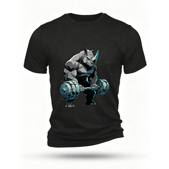 Black T-shirt, front print