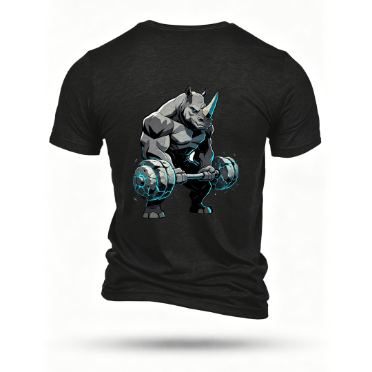 Black T-shirt, back print