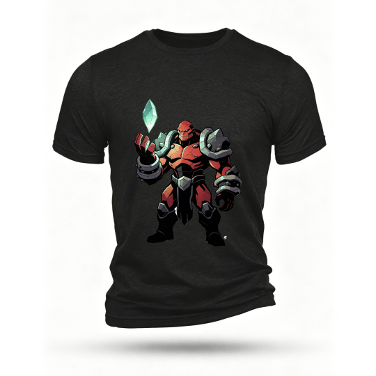 Black T-shirt, front print
