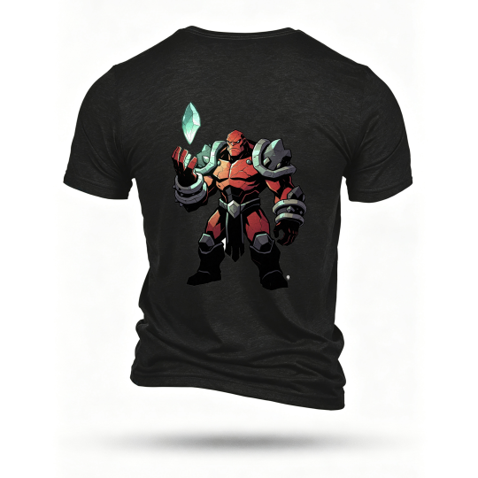 Black T-shirt, back print