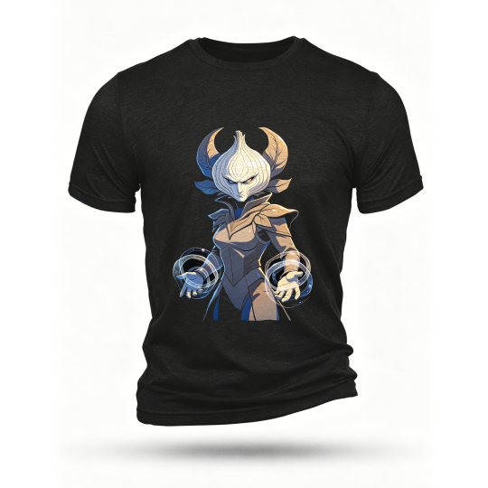 Black T-shirt, front print