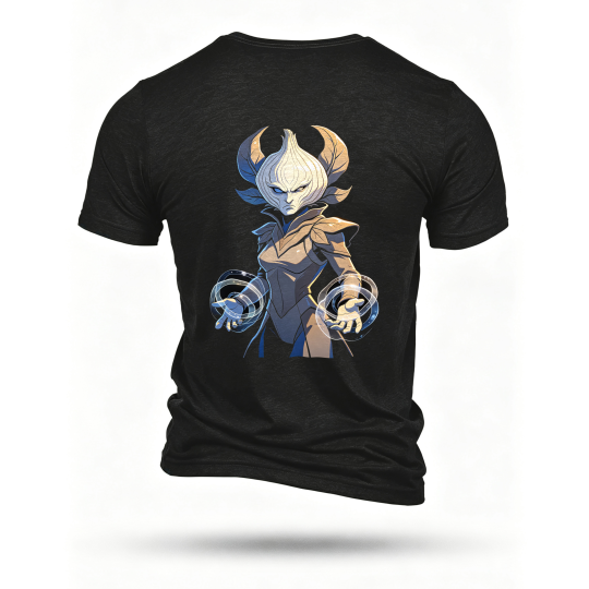 Black T-shirt, back print