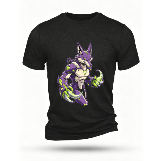 Black T-shirt, front print