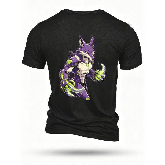 Black T-shirt, back print