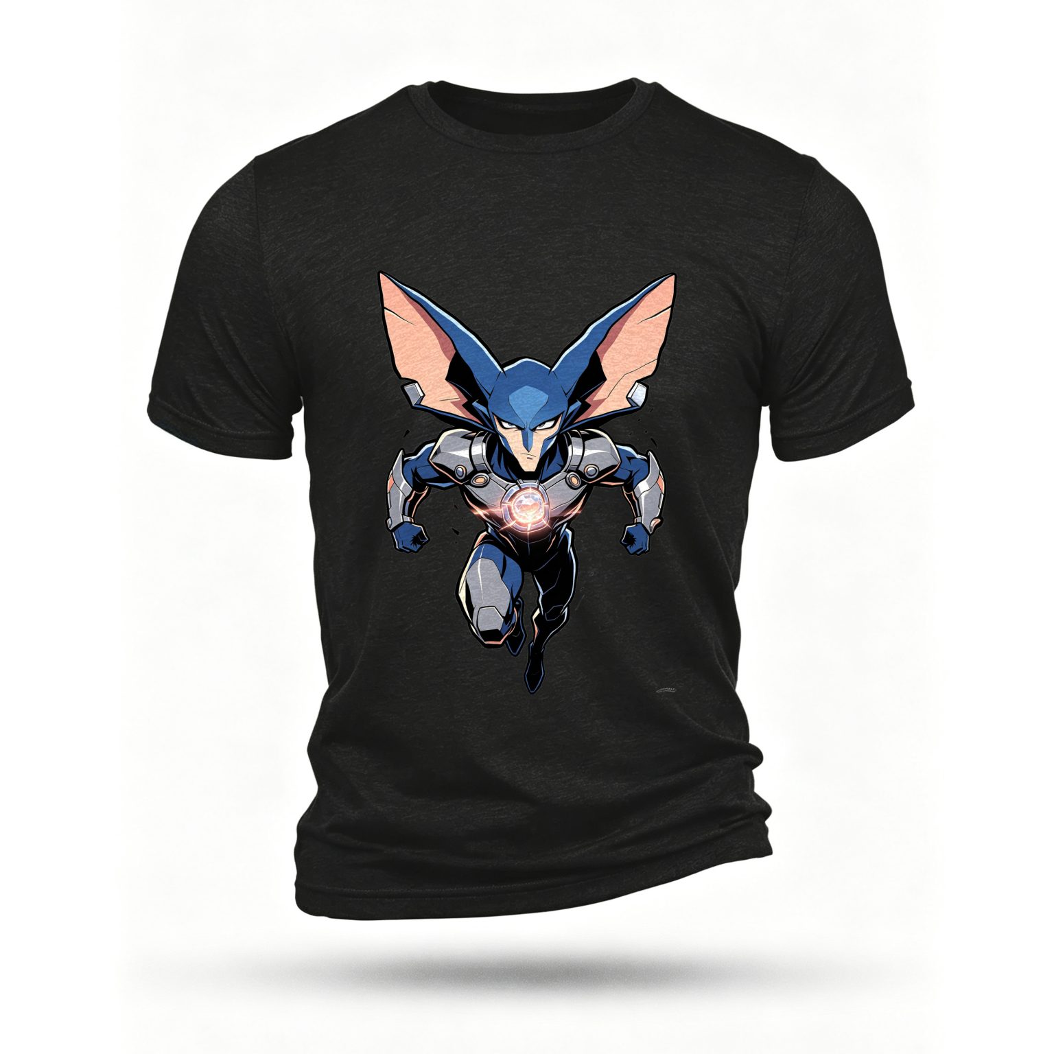 Black T-shirt, front print