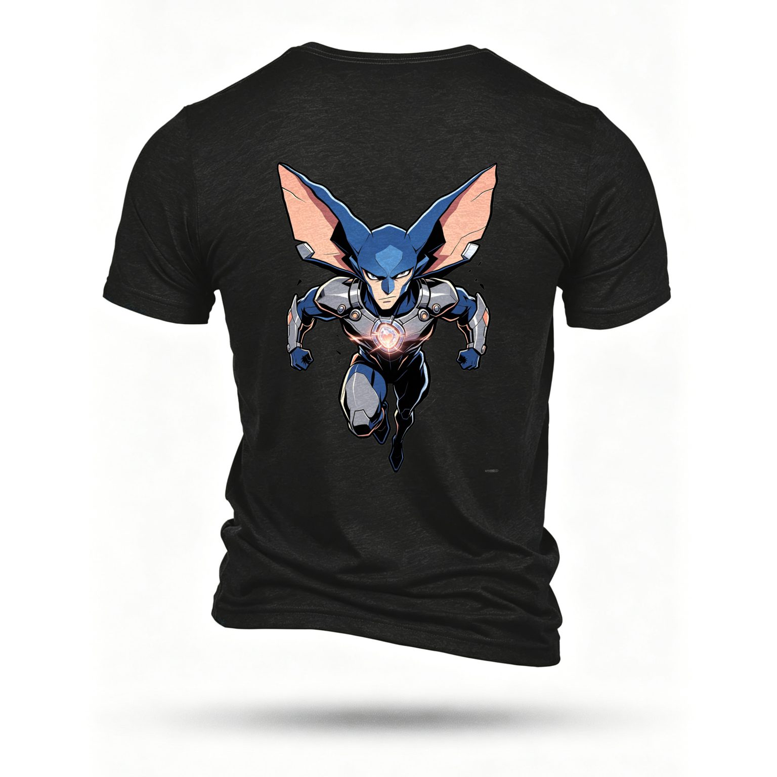Black T-shirt, back print