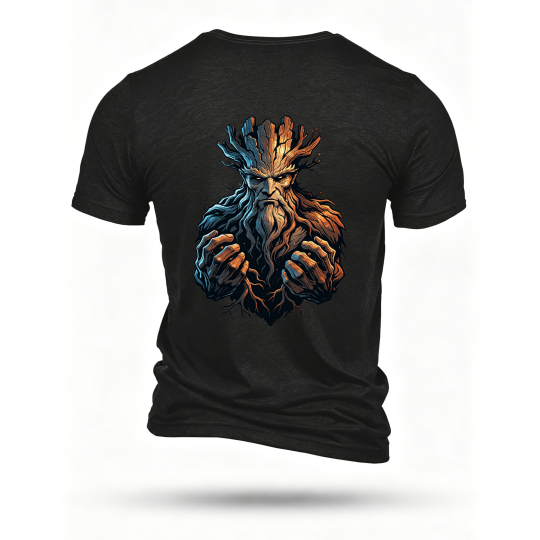 Black T-shirt, back print