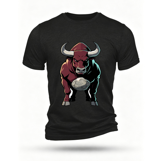 Black T-shirt, front print