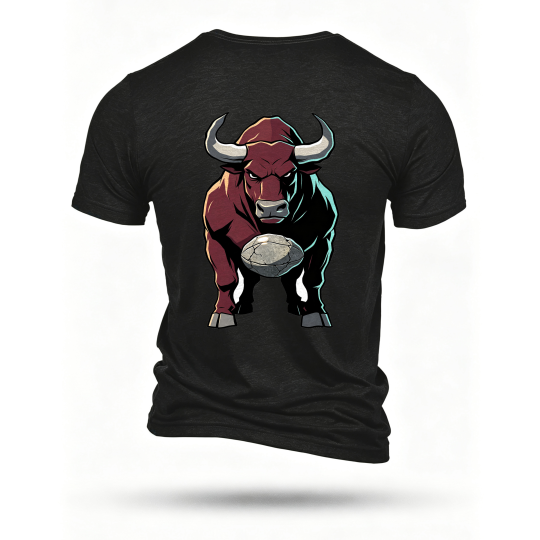 Black T-shirt, back print