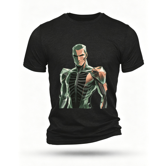 Black T-shirt, front print
