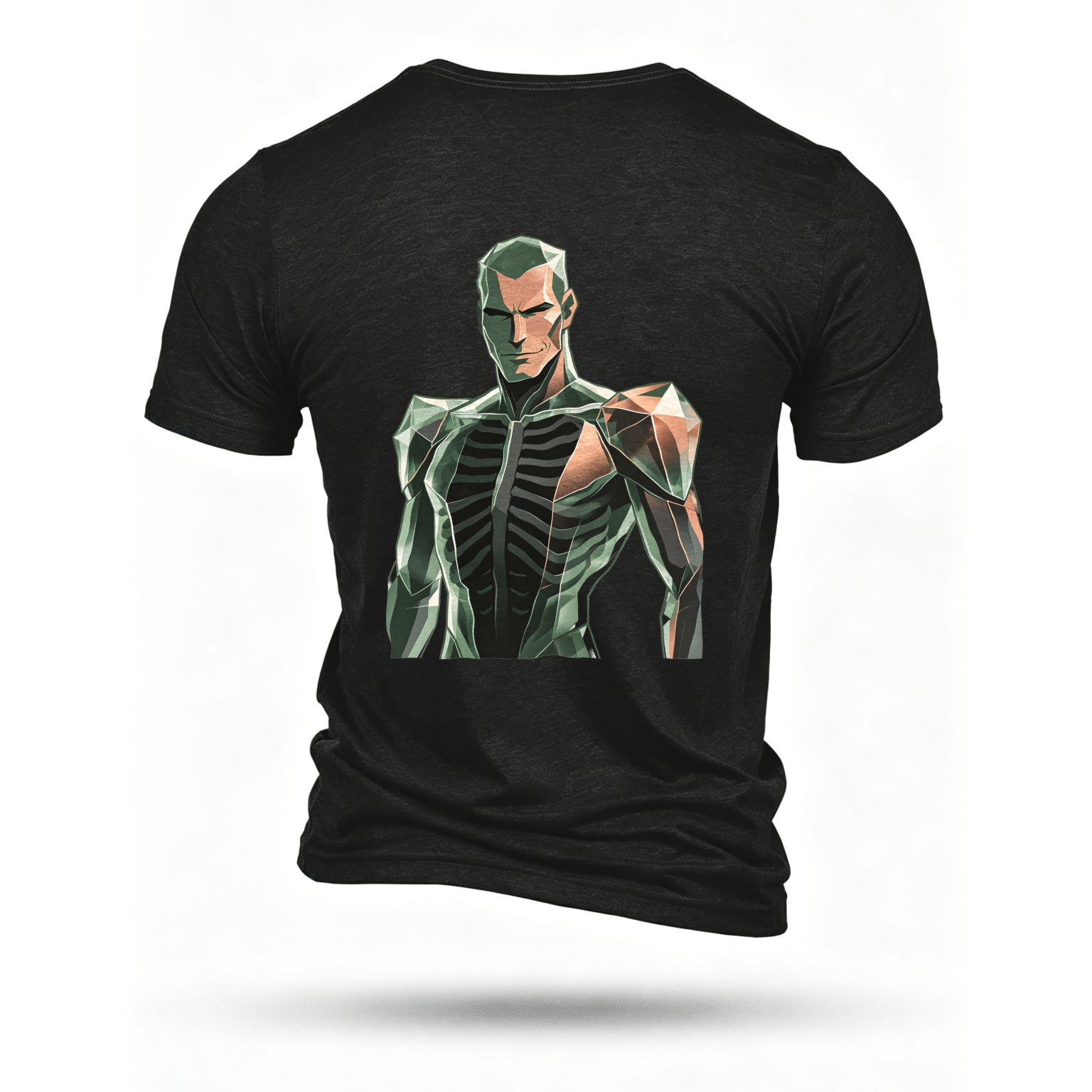 Black T-shirt, back print