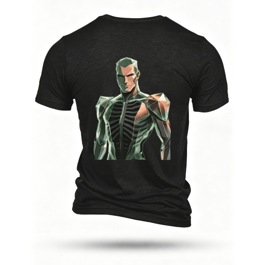 Black T-shirt, back print