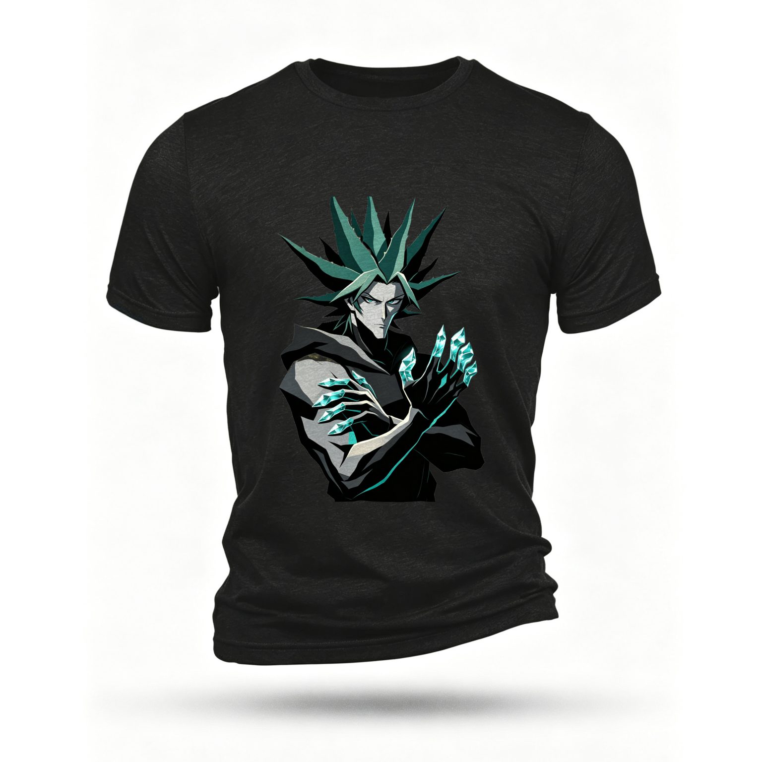 Black T-shirt, front print