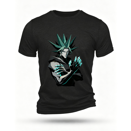 Black T-shirt, front print