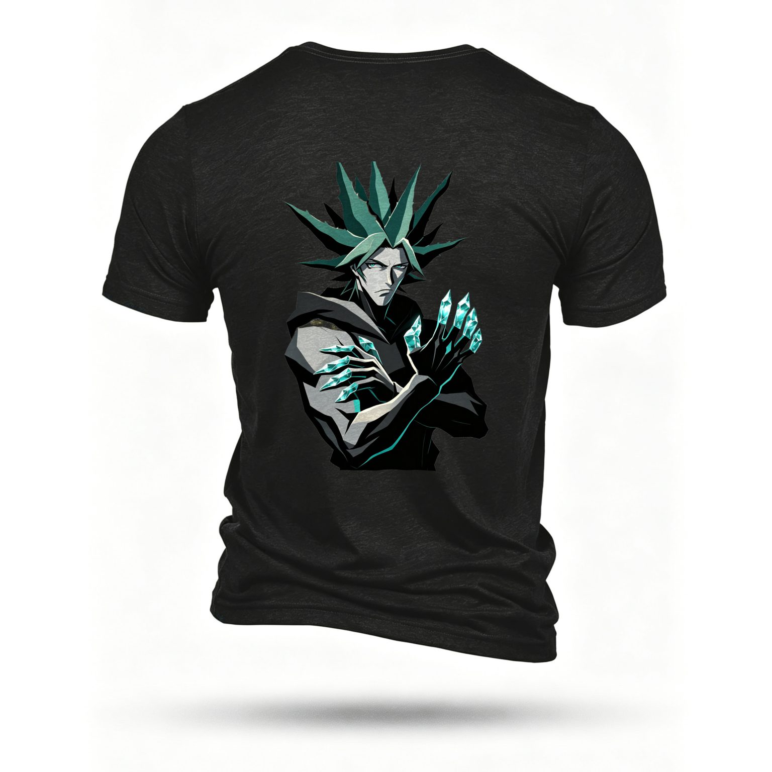 Black T-shirt, back print