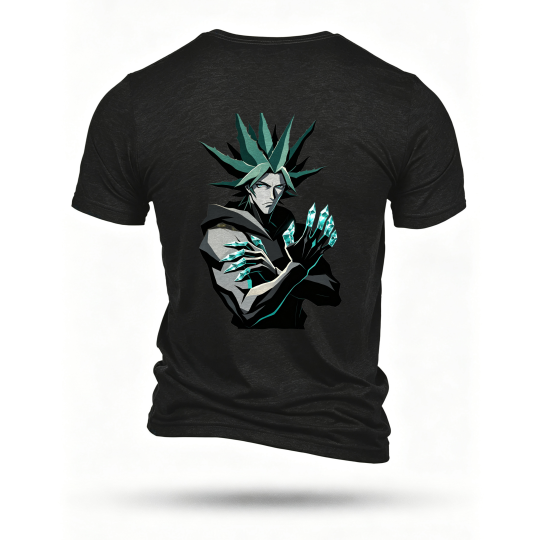 Black T-shirt, back print