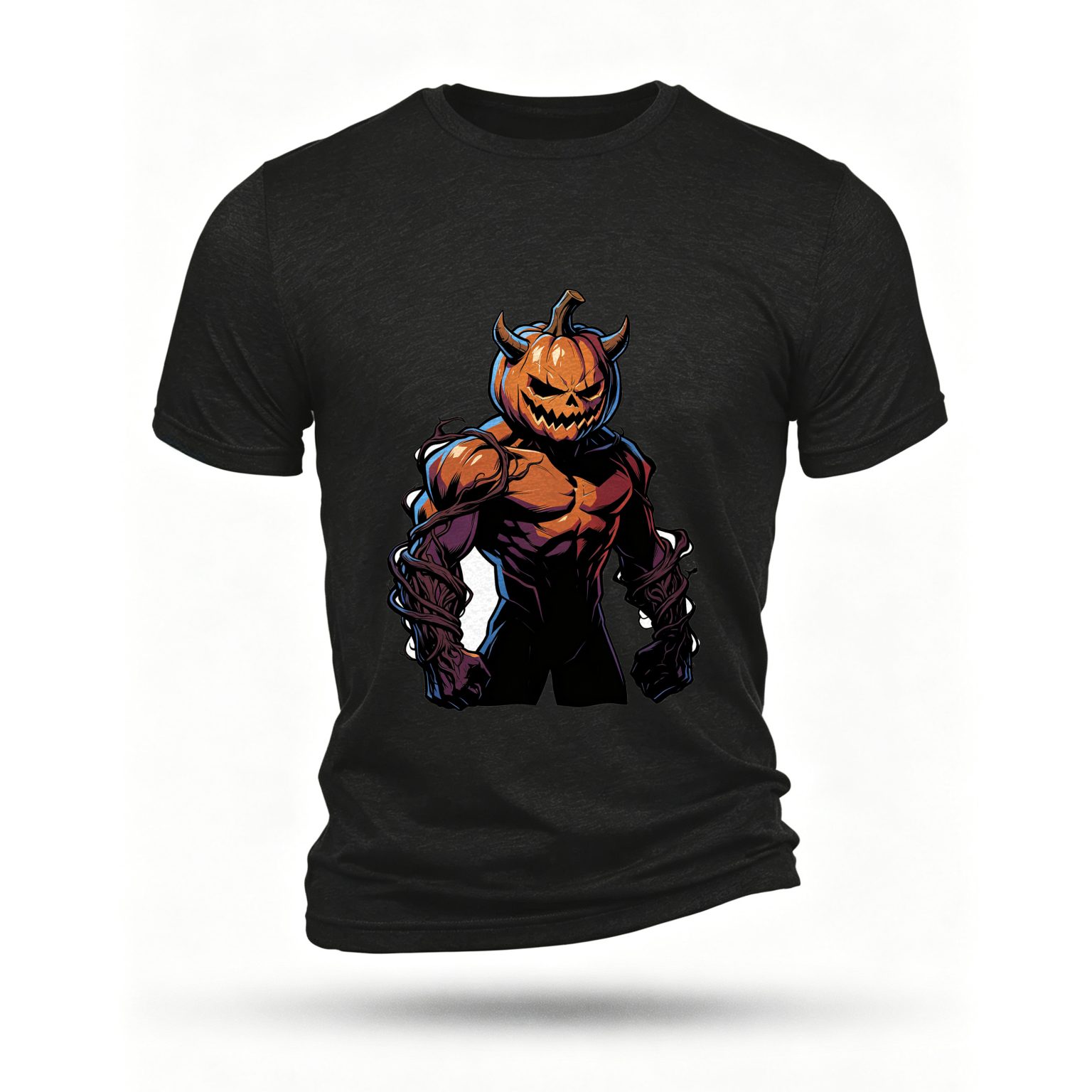 Black T-shirt, front print