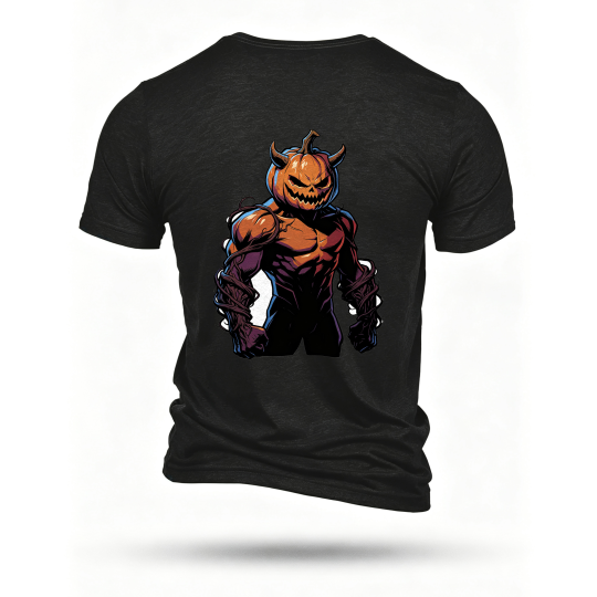 Black T-shirt, back print