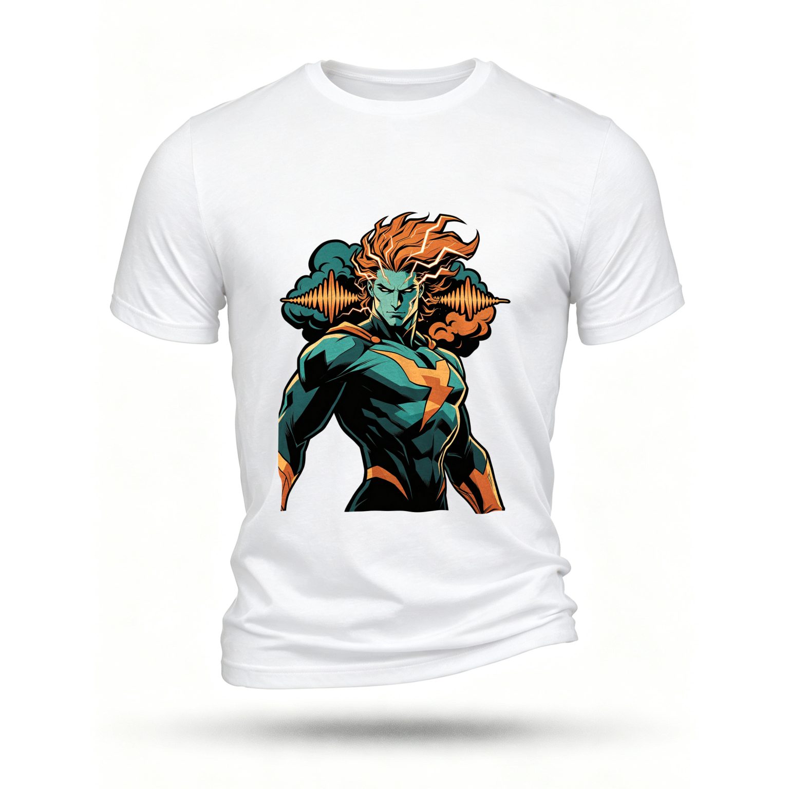 White T-shirt, front print