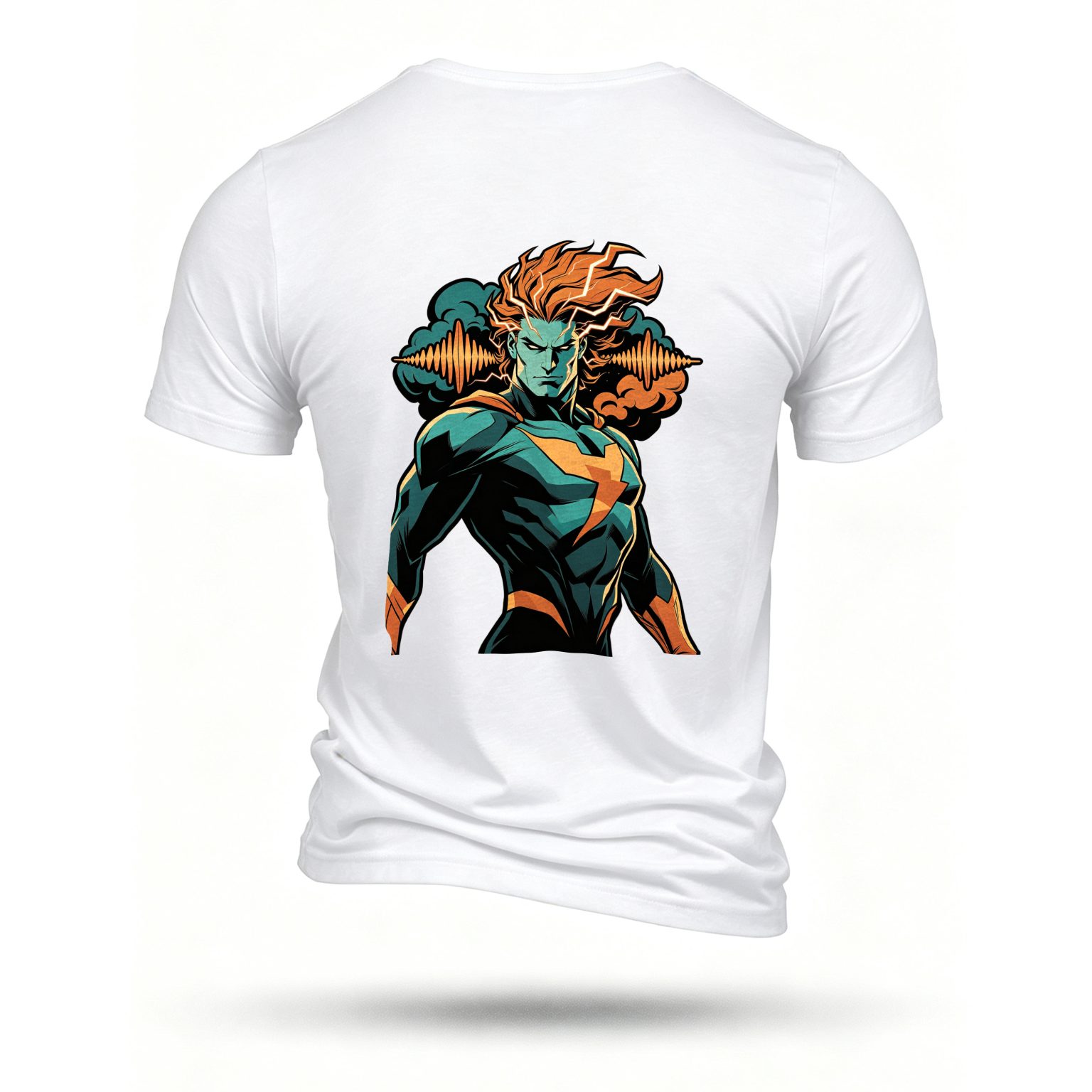 White T-shirt, back print