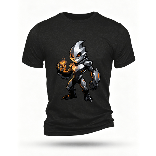 Black T-shirt, front print
