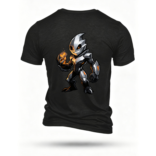 Black T-shirt, back print