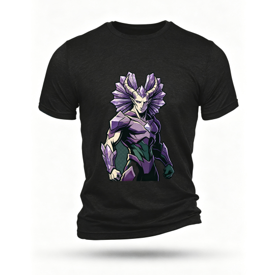 Black T-shirt, front print