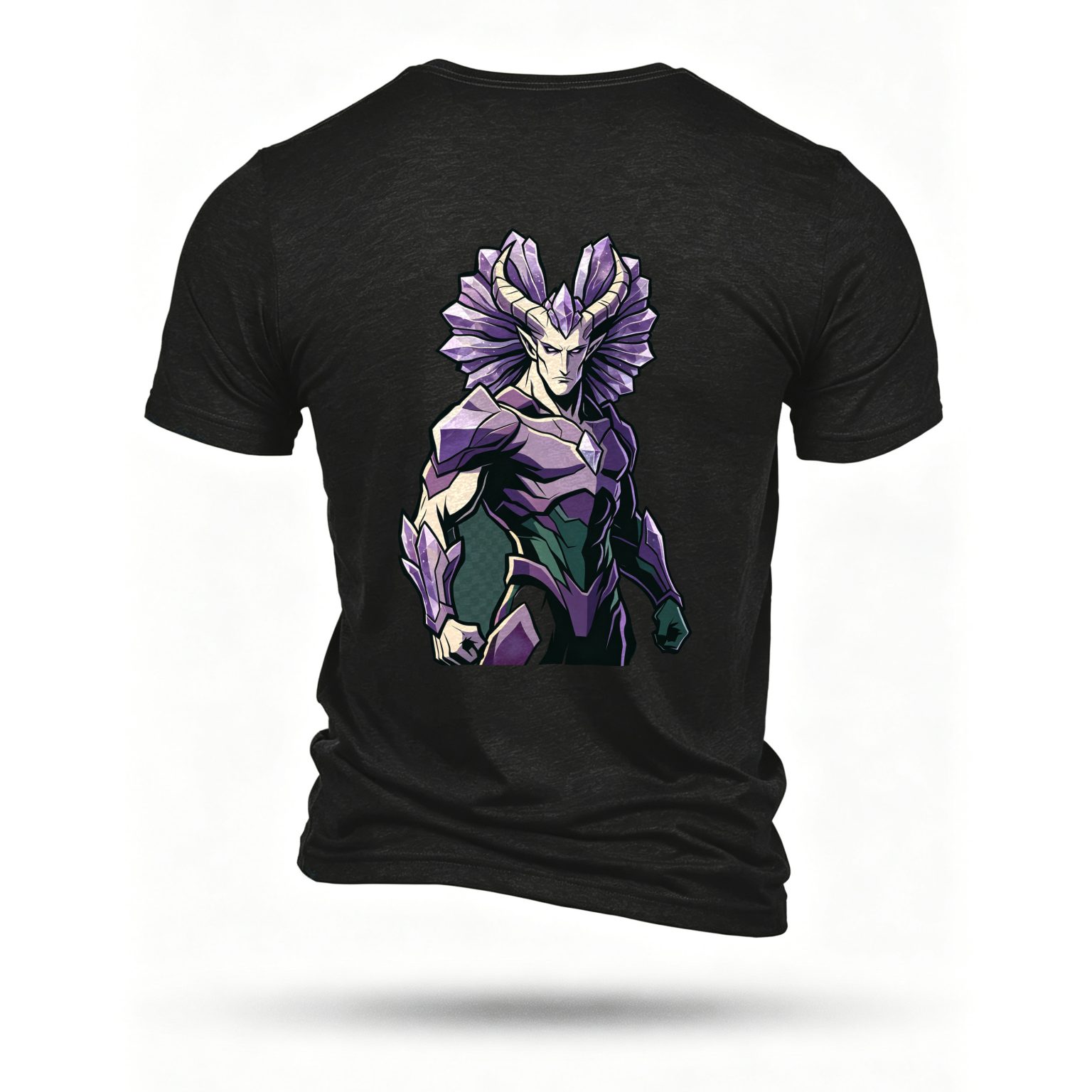 Black T-shirt, back print