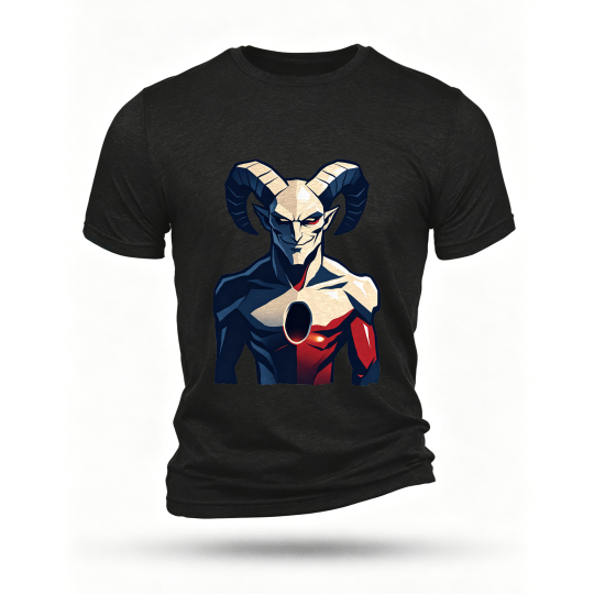 Black T-shirt, front print