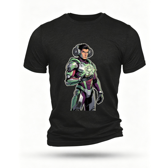 Black T-shirt, front print