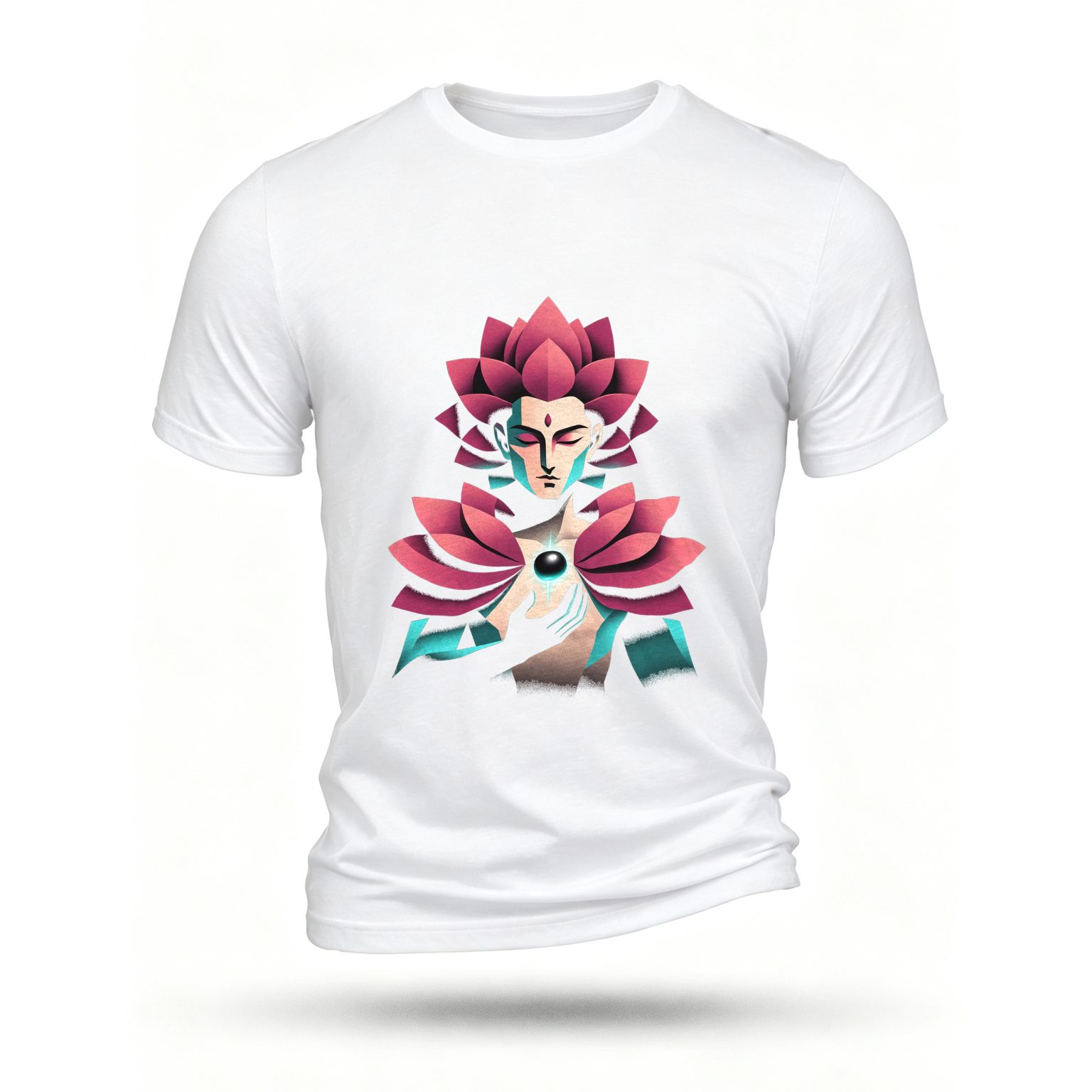 White T-shirt, front print
