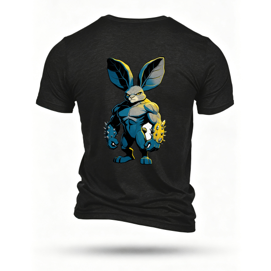 Black T-shirt, back print