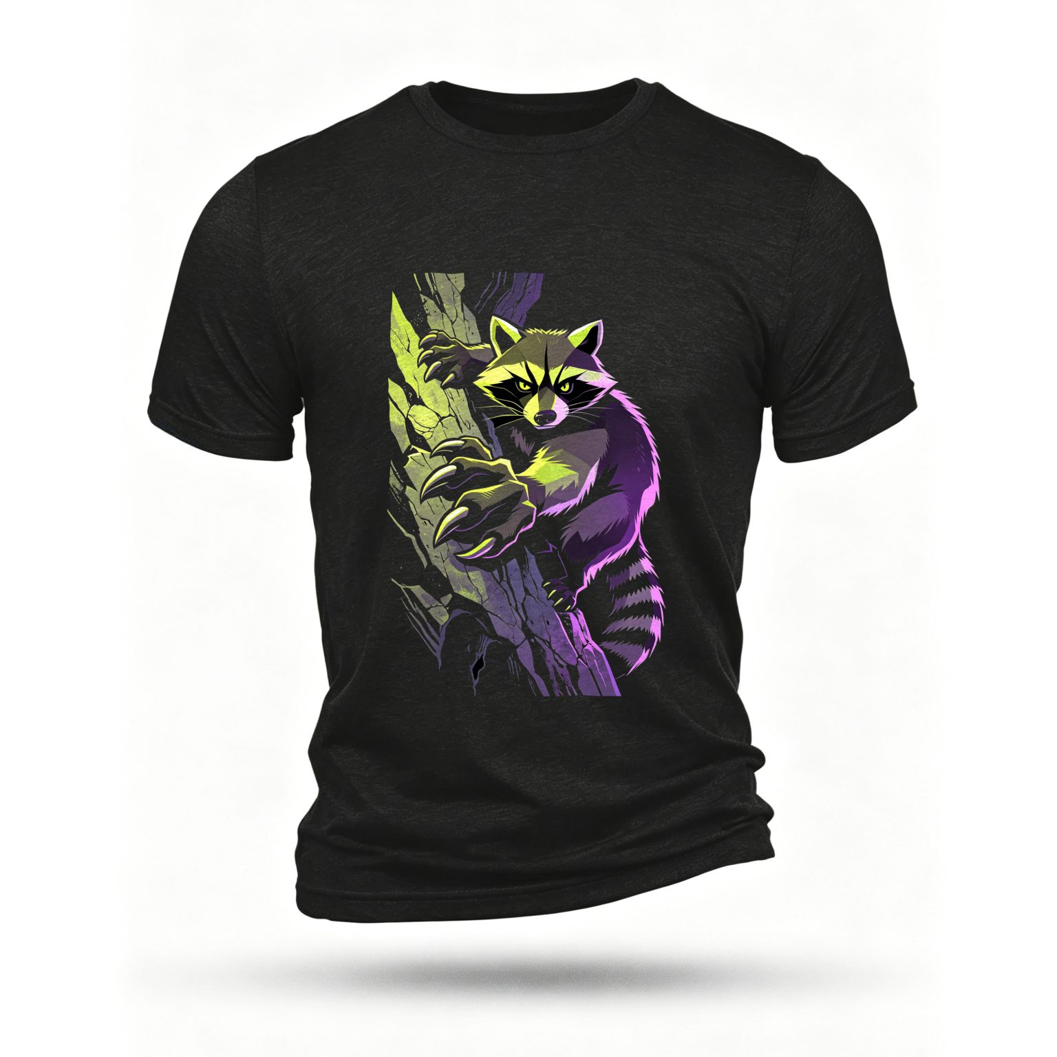 Black T-shirt, front print