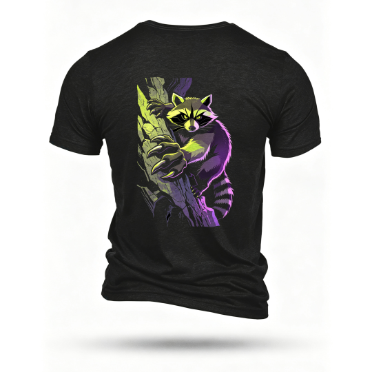 Black T-shirt, back print