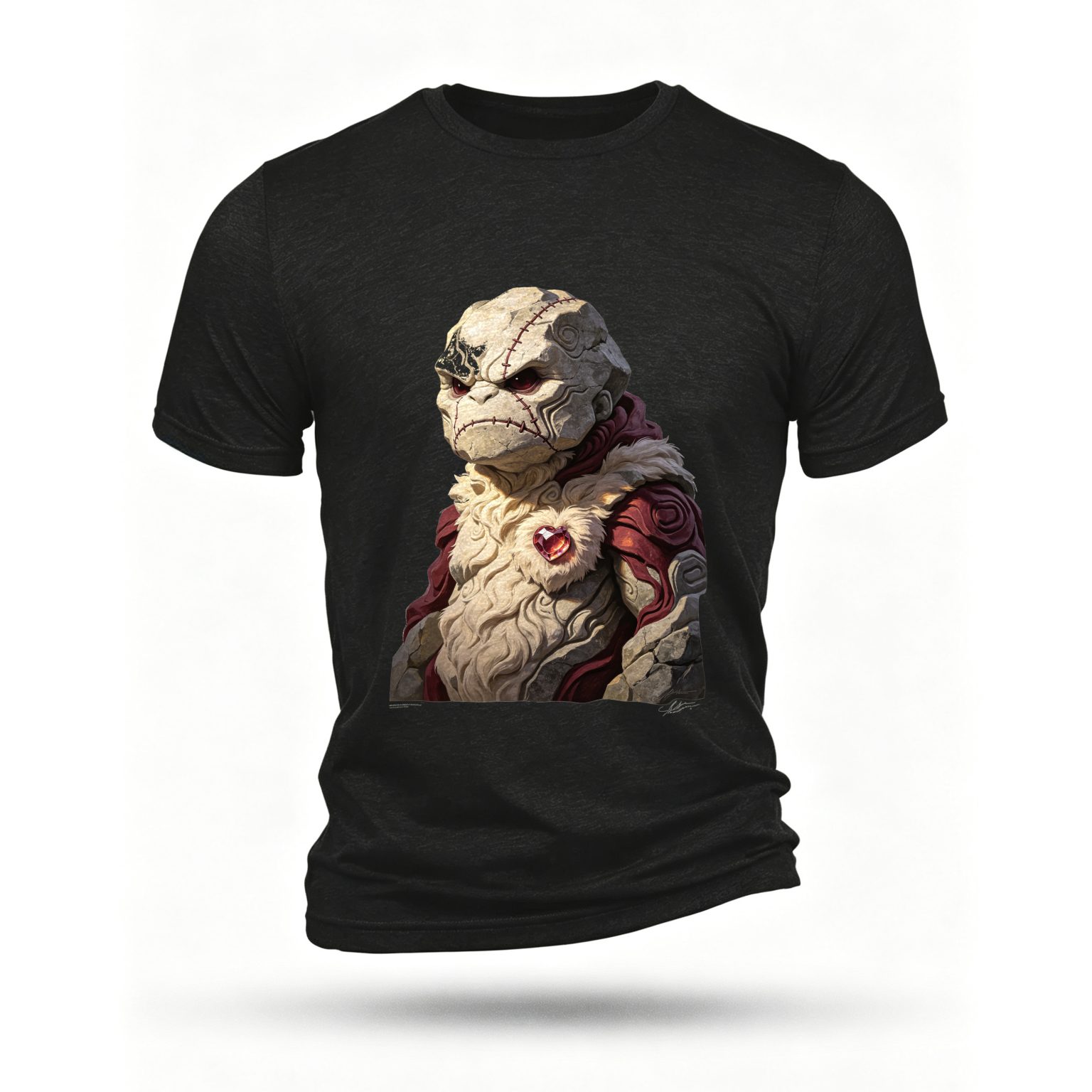 Black T-shirt, front print