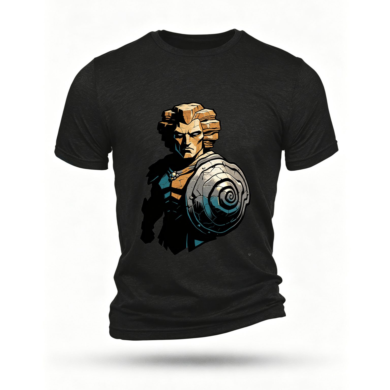 Black T-shirt, front print