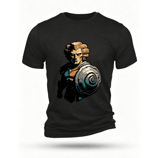 Black T-shirt, front print