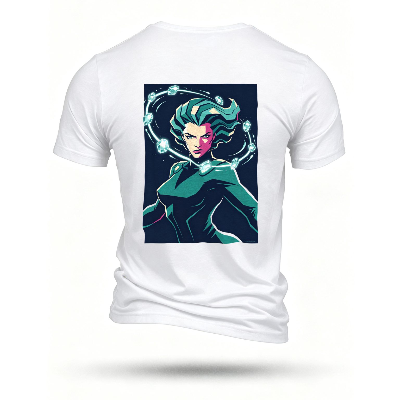 White T-shirt, back print