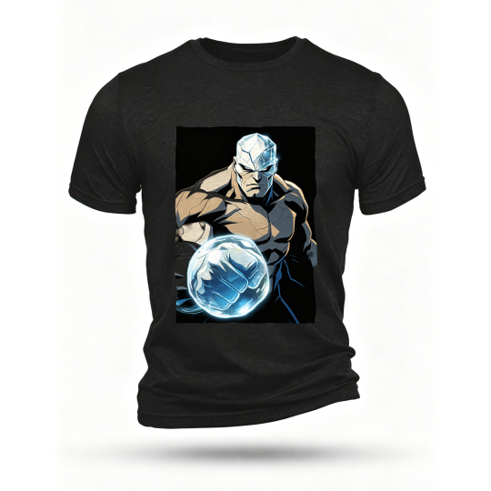 Black T-shirt, front print