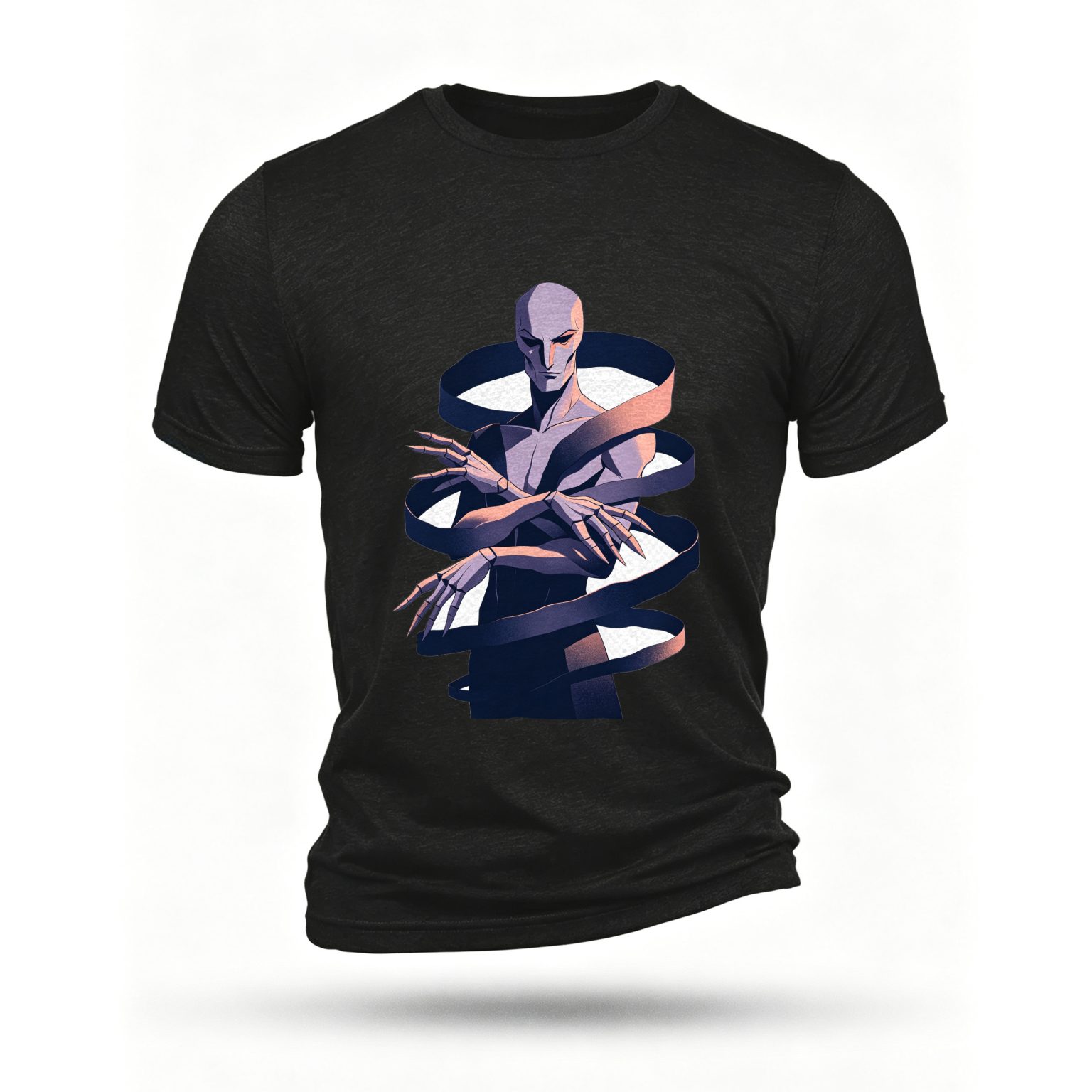 Black T-shirt, front print