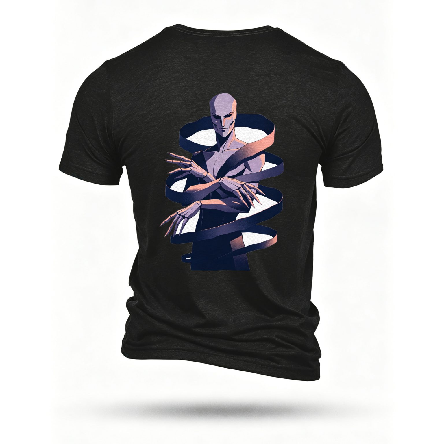 Black T-shirt, back print
