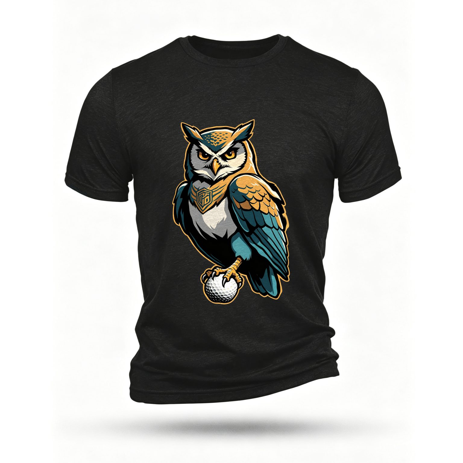 Black T-shirt, front print
