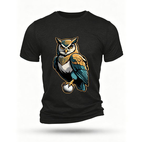 Black T-shirt, front print