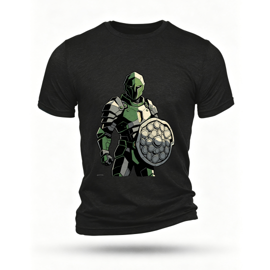 Black T-shirt, front print